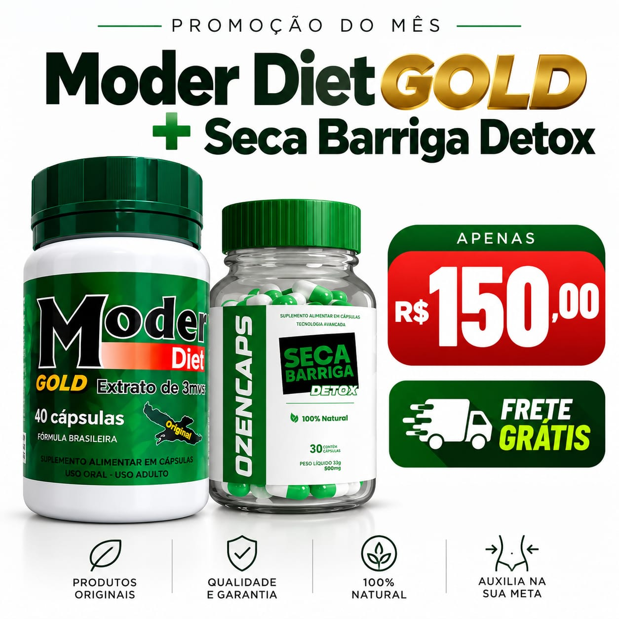 Combo Moder Gold + Seca Barriga